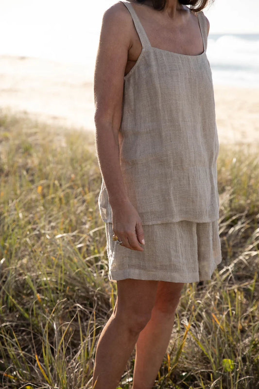 .Tallows Linen Shorts Natural