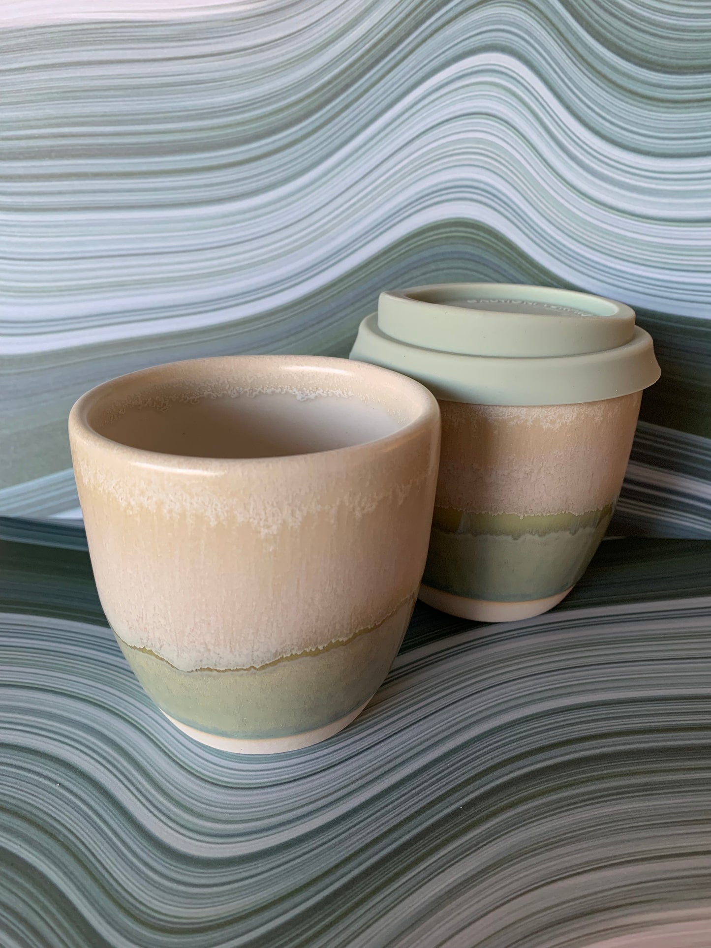 Hand Thrown Ceramic Coffee Cup Rockpool 6oz & 8oz
