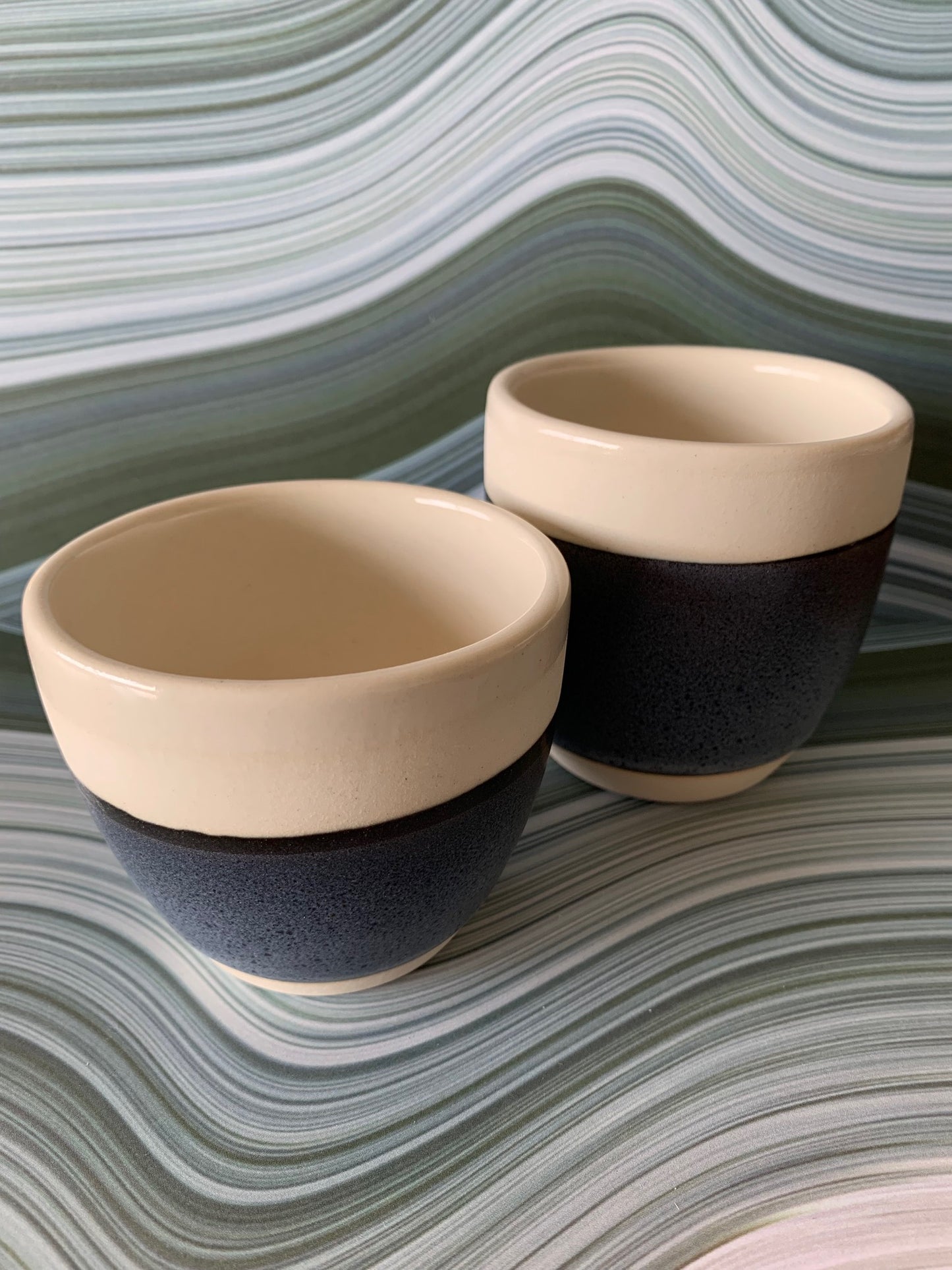 Hand Thrown Ceramic Coffee Cup Stormy 6oz & 8oz