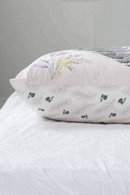 Lazybones Fernly pillowcase set with ties