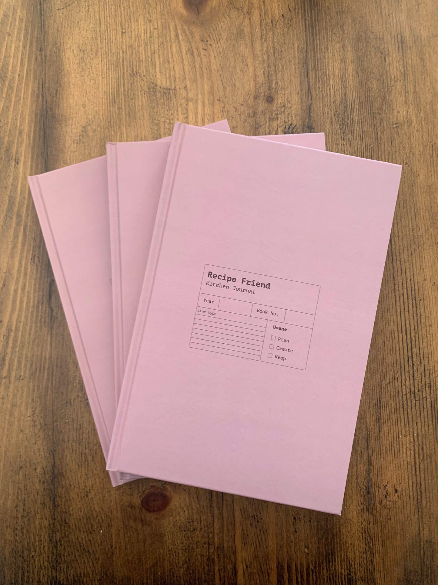 Recipe Journal Rose Pink Hard Cover