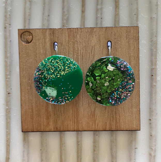 Recycled Acrylic Small Green Discs