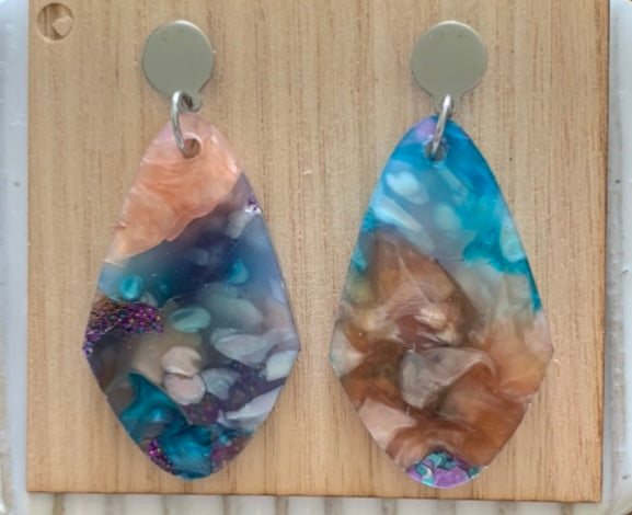 Recycled Acrylic Ocean Organic Dangle