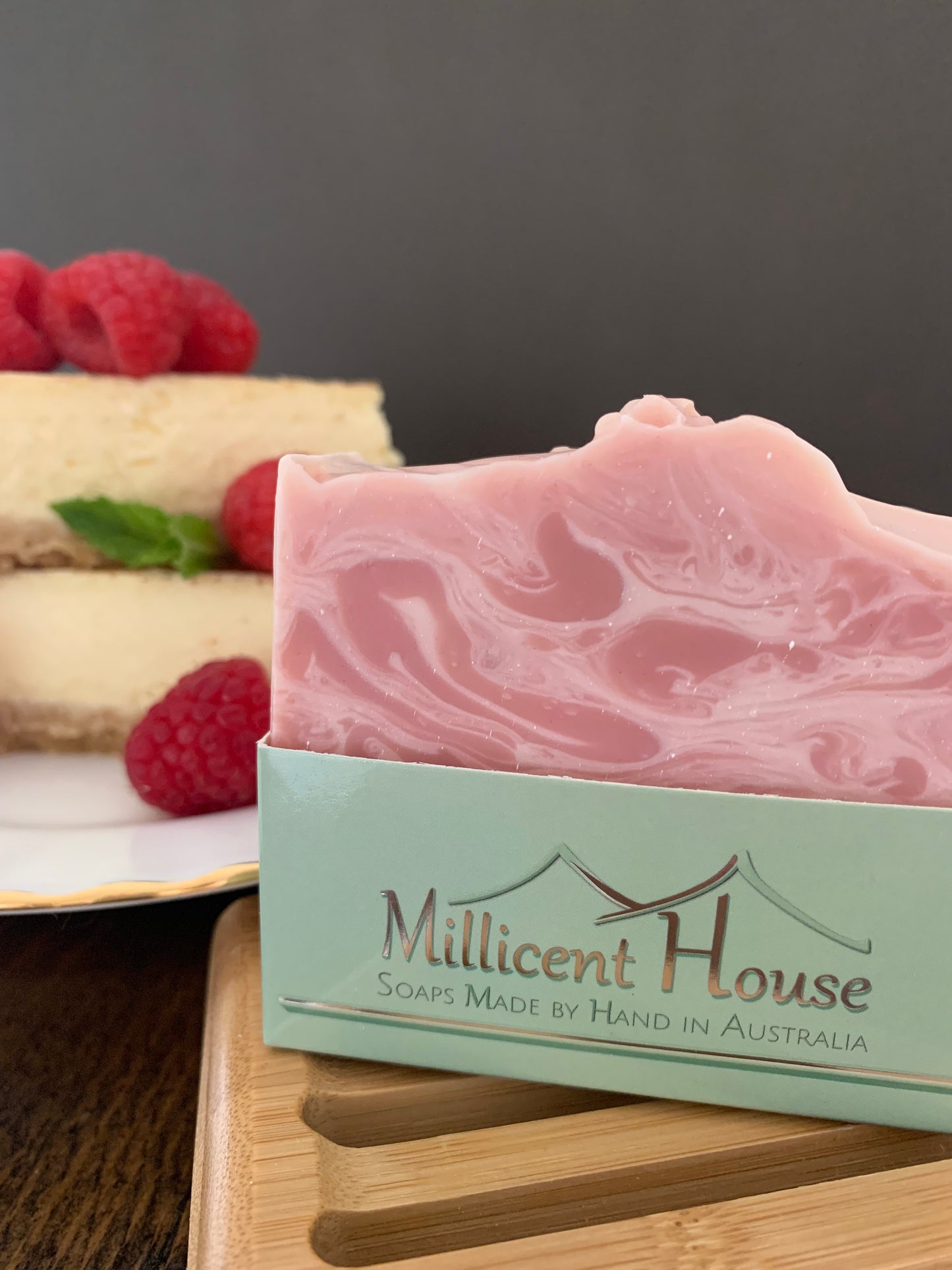 Handmade Soap Raspberry Cheesecake