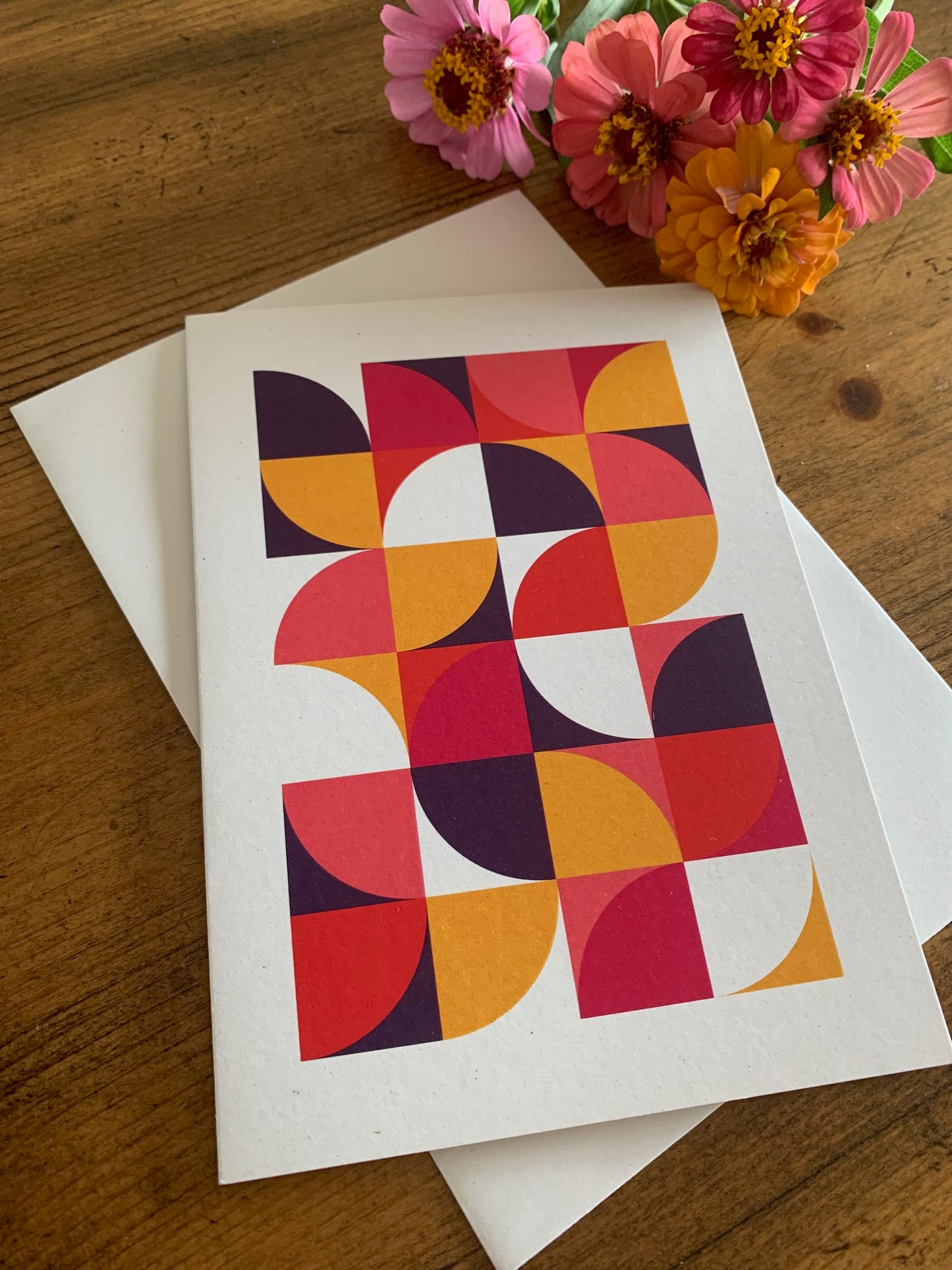 Geometric Sunset Greeting Card