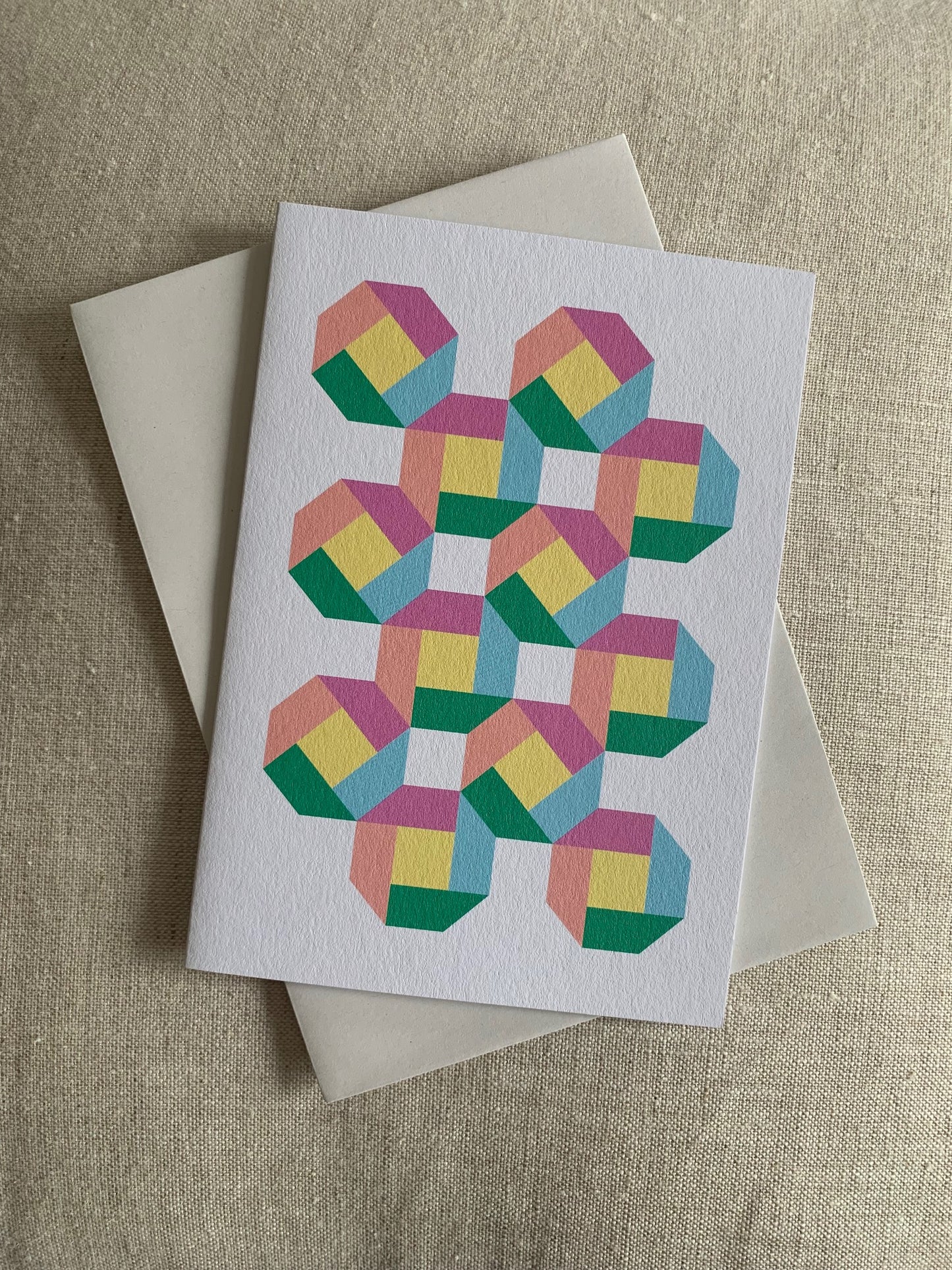 Geometric Origami Greeting Card