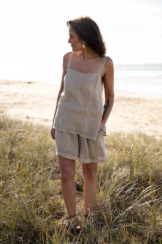 Tallows Linen Shorts Natural