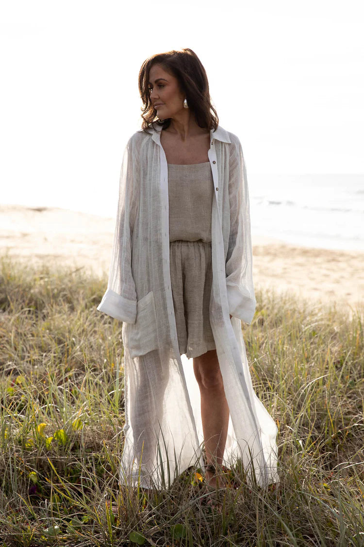 Eadie Lifestyle Tallows Linen Shorts Natural
