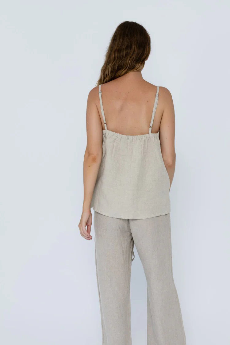 Fundamental Wide Leg Linen Pant Natural