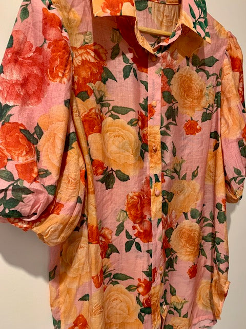 Cotton Silk Annie Shirt Rose Pink- FINAL SALE