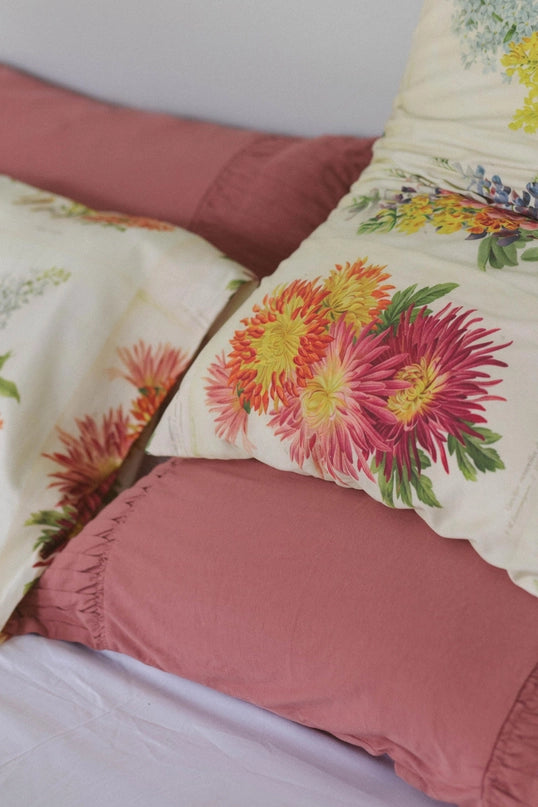 Lazybones Rosette Cedar Pillowcase set