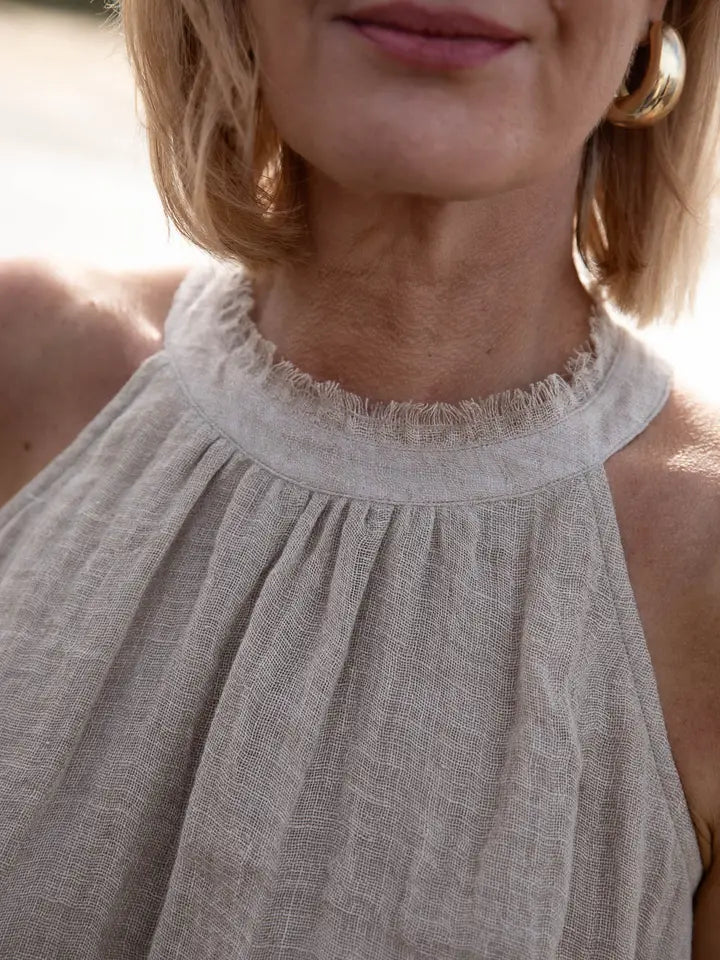 Eadie Lifestyle Natural Linen Top