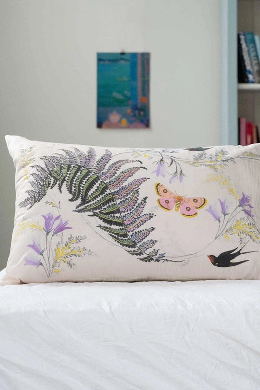 Lazybones Fernly pillowcase set with ties