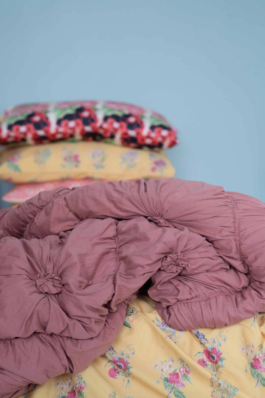 Lazybones Rosette Cedar Pillowcase set