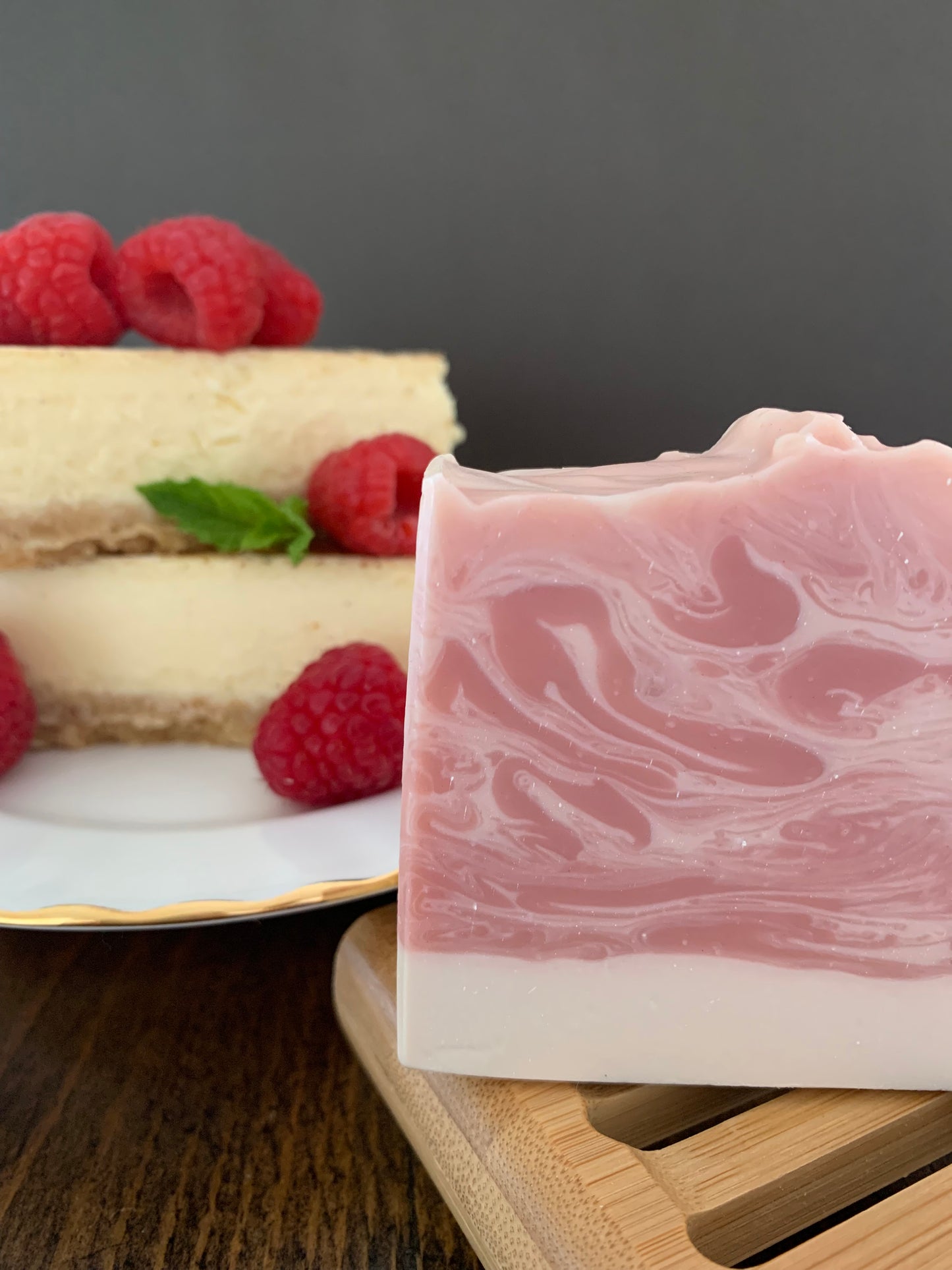 Handmade Soap Raspberry Cheesecake