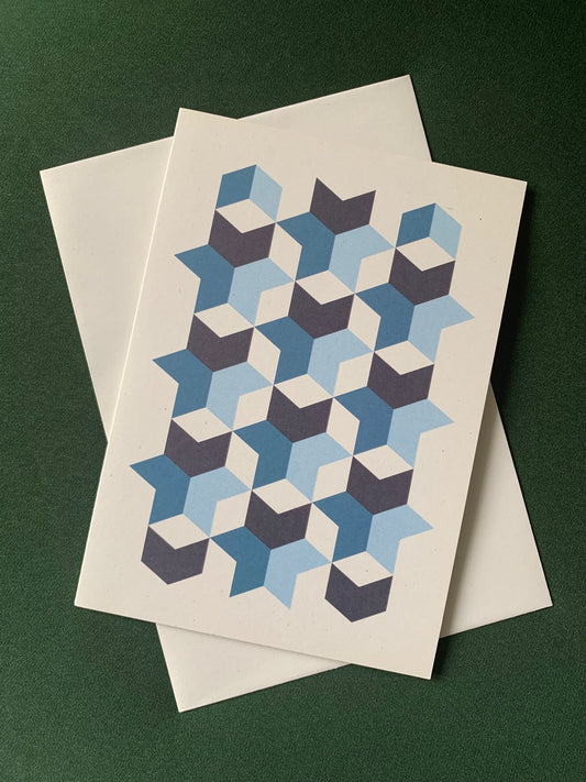 Geometric Stars Greeting Card